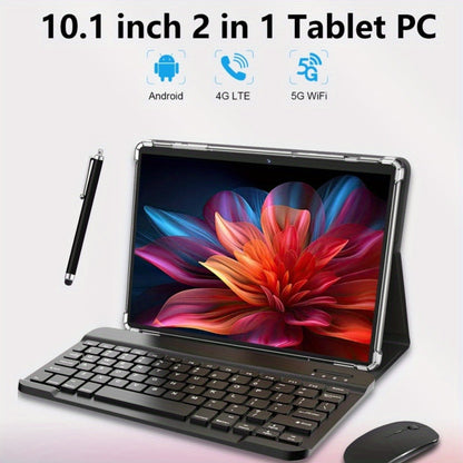 Android Tablet 10.1-Inch CRELANDER with Android 13, 4G LTE, Deca-Core CPU and 128GB Internal Storage