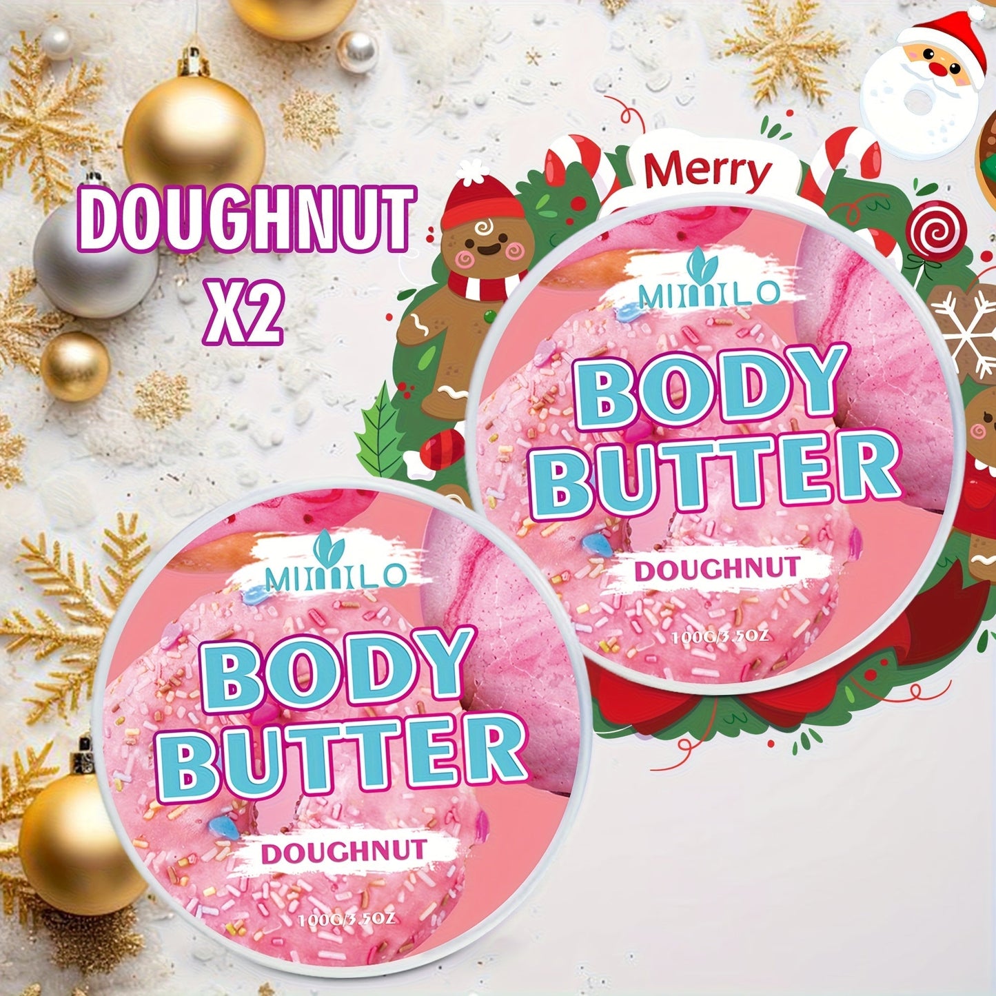 Fruity Body Glaze Set 8 Scents 100g×2 – Pineapple Coconut Strawberry Coffee Peach Doughnut Birthday Cake Non-Greasy All-Day Moisturizing