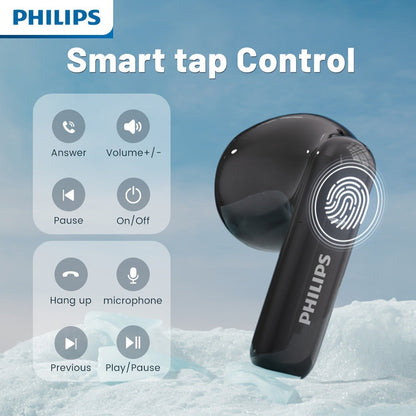 Wireless Earbuds Philips TAT1220 Bluetooth 6.0 with ANC, Touch Controls, Type-C Case and Two Colors