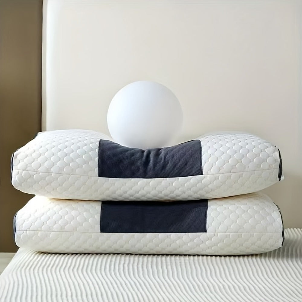 Neck Pillow 2-Pack Orthopedic Contour Support, Removable Zippered Cover, Breathable Fabric, All-Season Cervical Spine