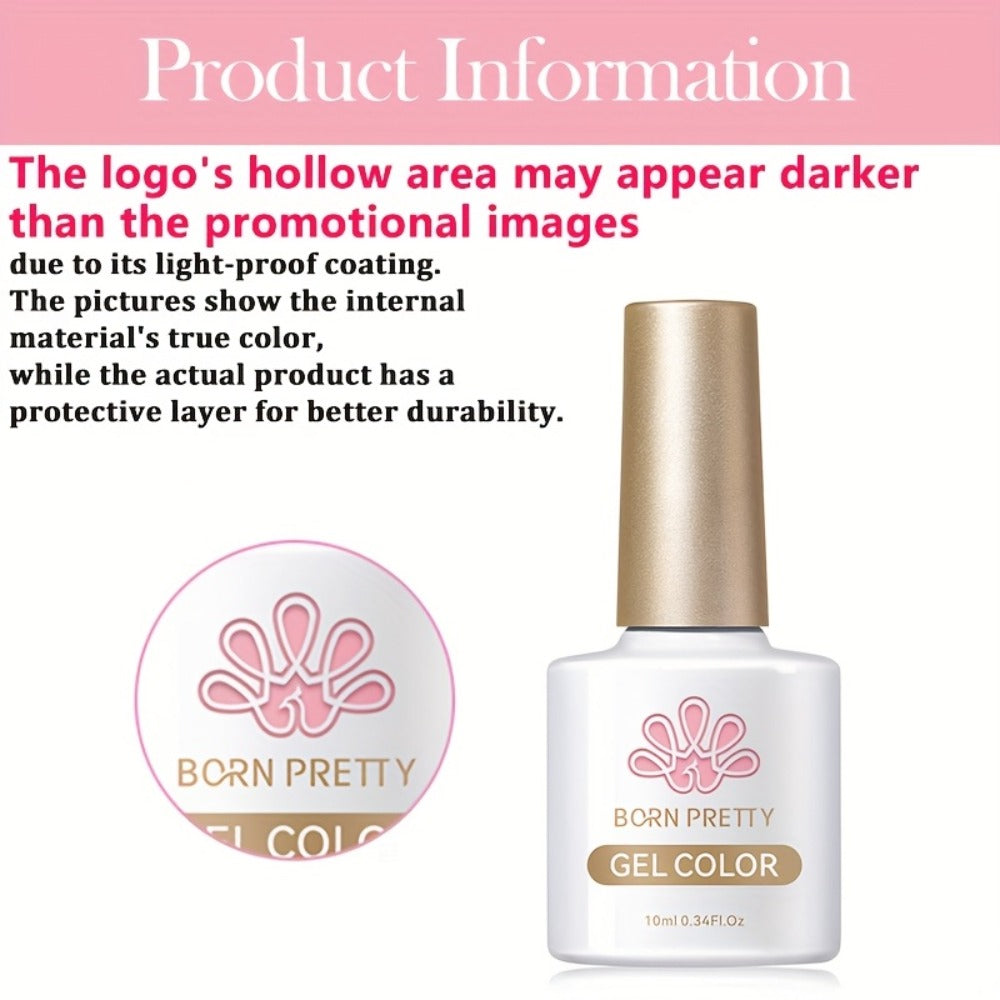 Gel Nail Polish BORN PRETTY MY45 Nude-Gold Magnetic Cat-Eye in 10ml with UV/LED Soak-Off Formula