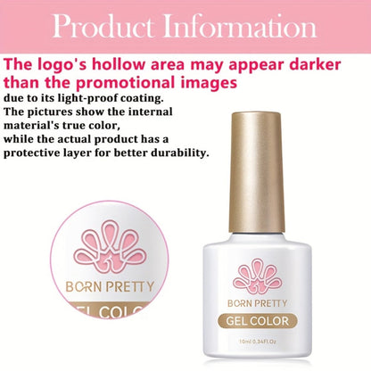 Gel Nail Polish BORN PRETTY MY45 Nude-Gold Magnetic Cat-Eye in 10ml with UV/LED Soak-Off Formula