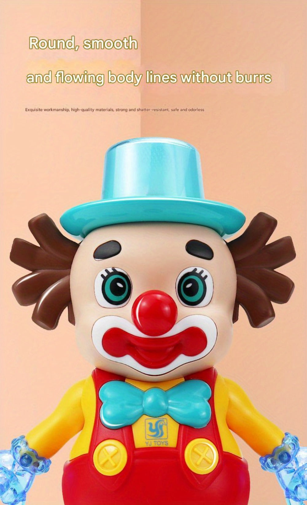 Dancing Clown Toy Doll with Light & Music, Swinging Fidget Toy for Kids Boys & Girls, Funny Weird Halloween Decoration