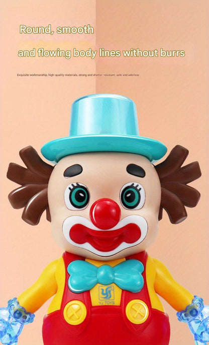 Dancing Clown Toy Doll with Light & Music, Swinging Fidget Toy for Kids Boys & Girls, Funny Weird Halloween Decoration