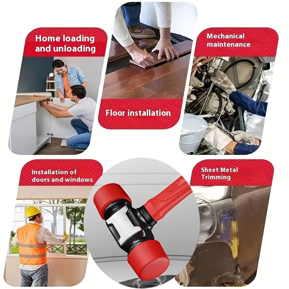 Rubber Mallet Hammer Heavy Duty 27mm & 36mm, Dead Blow Installation Hammer for Flooring Tile Carpentry Renovation