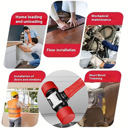 Rubber Mallet Hammer Heavy Duty 27mm & 36mm, Dead Blow Installation Hammer for Flooring Tile Carpentry Renovation