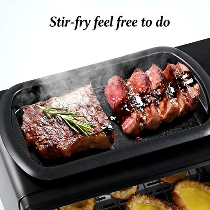 3-in-1 Breakfast Maker Station, Fry Eggs, Toast Bread & Brew Coffee All at Once, Non-Stick Coating