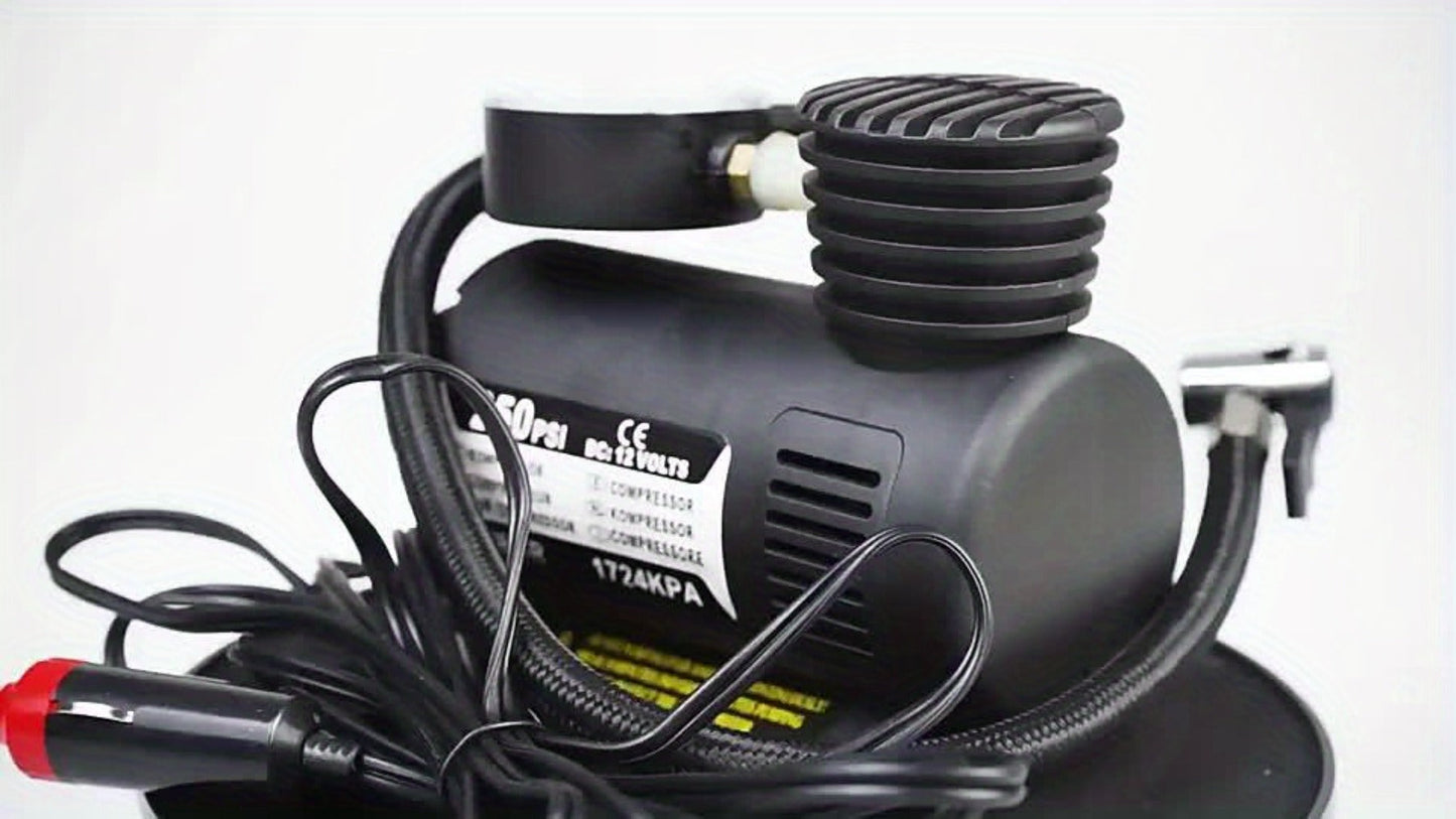 12V Car Tire Inflator Pump 300PSI, Portable Air Compressor for Car Truck Motorcycle Bike Tires, No Battery Needed