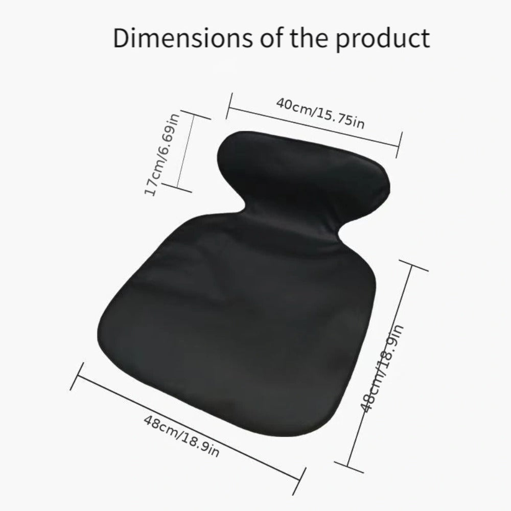 Car Seat Cover Protector Pad with Non-Woven Construction, Non-Slip Base and Black Single-Pad Format