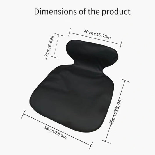 Car Seat Cover Protector Pad with Non-Woven Construction, Non-Slip Base and Black Single-Pad Format