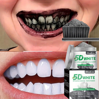 Activated Charcoal Teeth Whitening Powder 60g Natural Stain Remover for Coffee Tea Tobacco Deep Cleaning