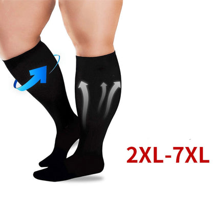 Plus Size Compression Socks 2 Pairs High Elasticity Sports Fitness Oversized Socks for Men for Entryways, Bedrooms and Living Spaces