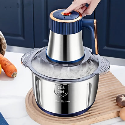 Electric Food Chopper & Processor 5L Stainless Steel - 40000 RPM Motor, 6 Bi-Level Blades, Meat Grinder & Vegetable Slicer for Kitchen