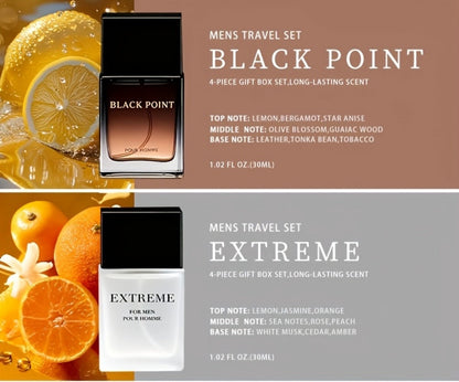 EDT Cologne Gift Set for Men 4 Piece Variety 4 Different Scents Long Lasting Fragrance Mini Bottles 0.85oz Each Travel Friendly Holiday