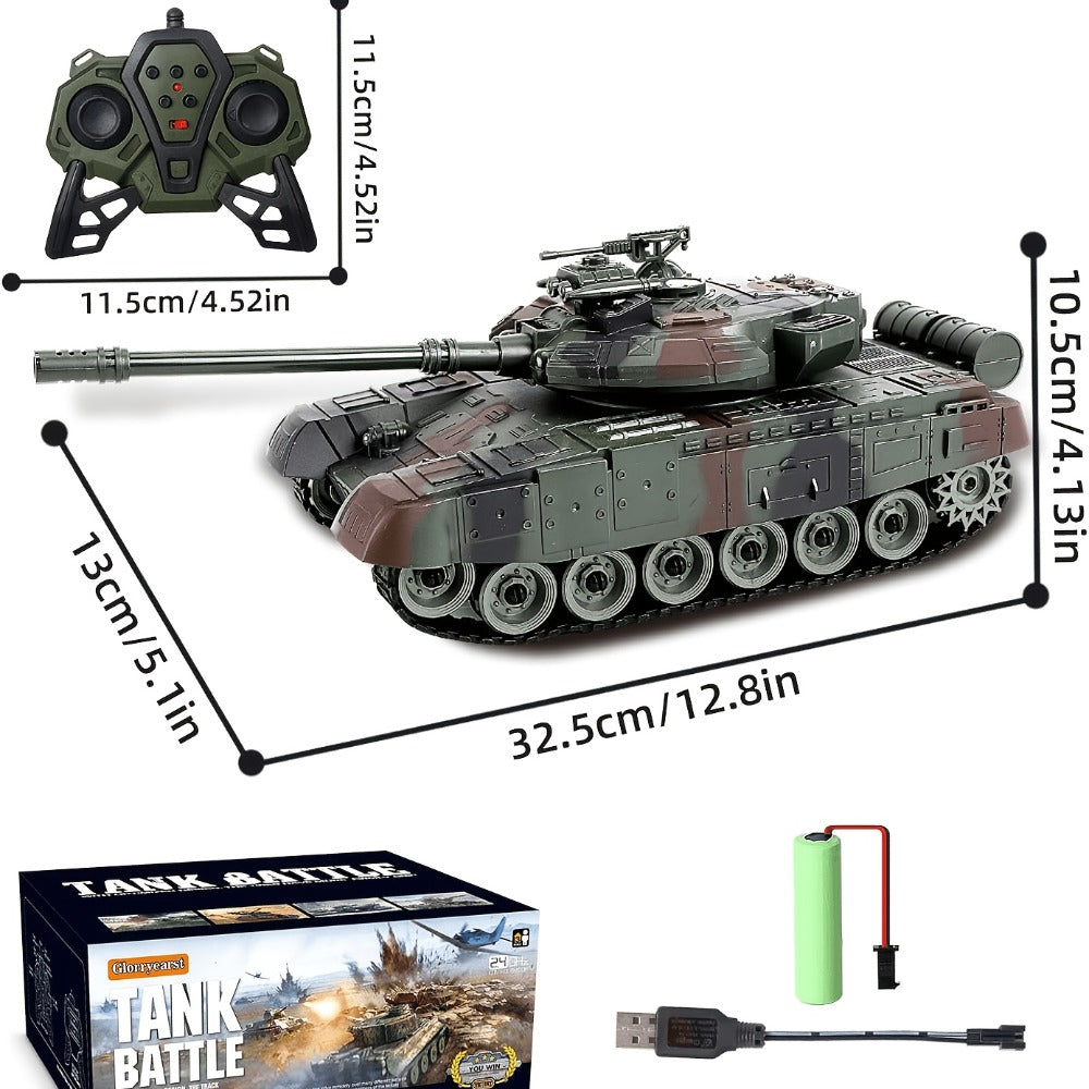RC Armored Tank 1:16 Scale Tracked Off-Road, Remote Control Military Tank Collectible Display Model for Boys Kids & Collectors