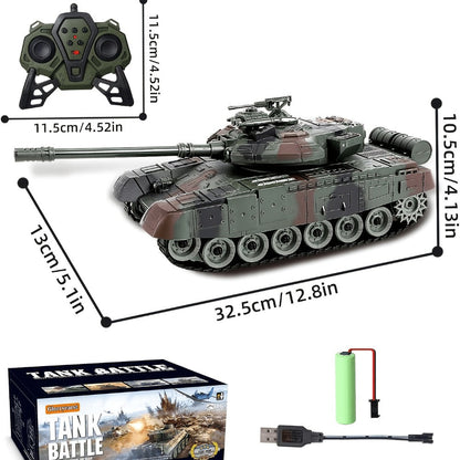 RC Armored Tank 1:16 Scale Tracked Off-Road, Remote Control Military Tank Collectible Display Model for Boys Kids & Collectors