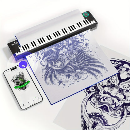 Thermal Tattoo Transfer Paper 40 Sheets Peripage Ink-Free A4 Stencil Paper High Definition Fast Imaging for Tattoo Stencil Printer