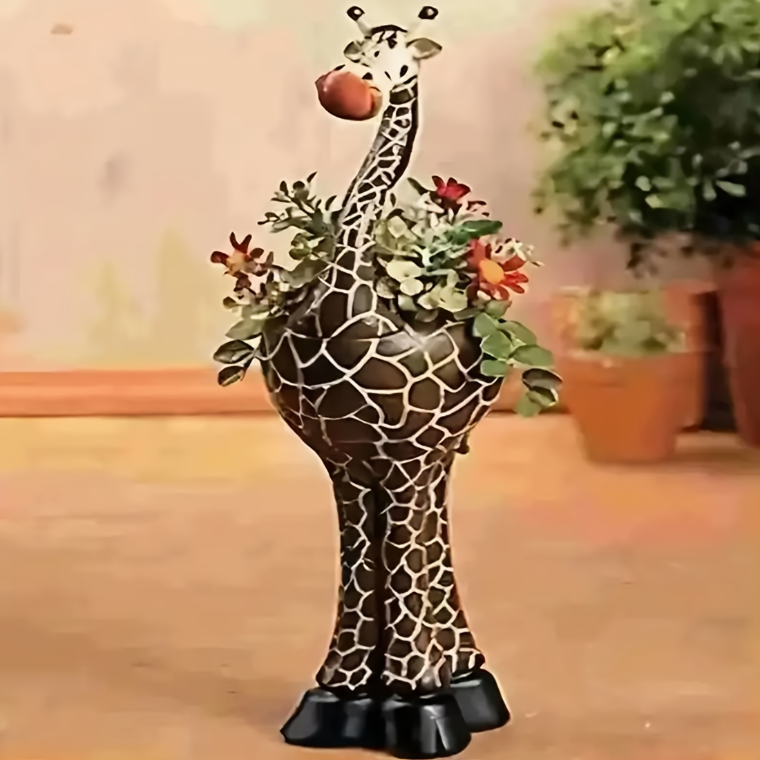 Giraffe Flower Pot Planter - Animal Succulent Pot Indoor Outdoor Garden Decor