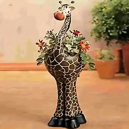 Giraffe Flower Pot Planter - Animal Succulent Pot Indoor Outdoor Garden Decor