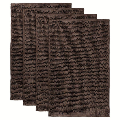 Chenille Bath Rug Extra Thick Bathroom Mat, Multiple Sizes & Colors for Entryways, Bedrooms and Living Spaces