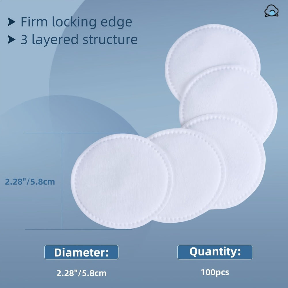 Makeup Remover Pads 600 Count Soft Hypoallergenic Lint-Free Cotton Rounds 360 Locking Edge Unscented Absorbent Disposable Face Pads