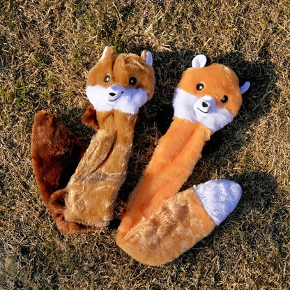 Dog Squeak Toys, Squeaky Dog Toys No Stuffing Plush 3 Pack – Crinkle Flat Plush Toy Multipack Variety Set for Small Medium Dogs