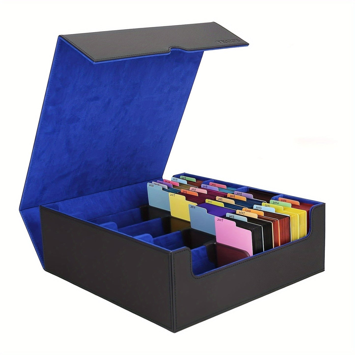 Large TCG Deck Box 3000+ Card Storage Case – 4-Row Synthetic Leather Organizer for MTG Commander, Yu-Gi-Oh, Pokemon & Sports Cards