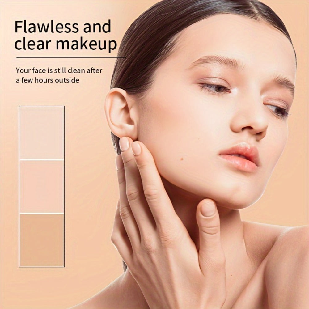 Air Cushion CC Cream Concealer Foundation MERCILEN Buildable Coverage Natural Dewy Finish, for Makeup, Travel and Everyday Vanity Use