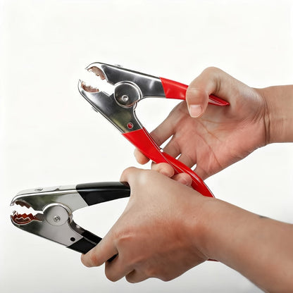 20-Foot Red and Black Jumper Cable Set with Four Clamps, Carrying Bag and 2-Gauge 800A Source Label
