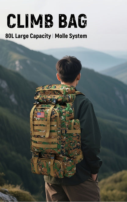 Tall Flap-Top Tactical Rucksack with Lower Utility Pouch and Eleven Color or Camouflage Options