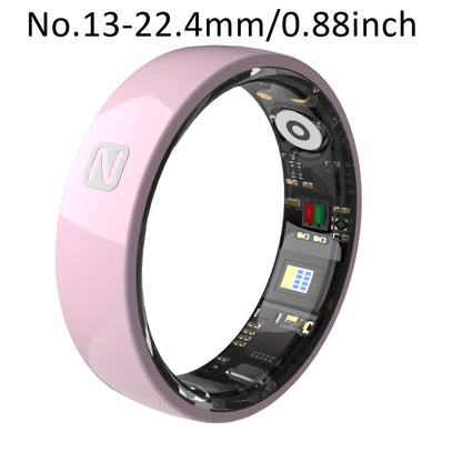 N-Style Smart Ring with Screenless Sensor Design, Charging Case, Black, Pink or White Finish and Sizes 7–13