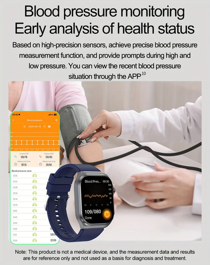 Smart Watch 2.04-Inch AMOLED Display with Bluetooth 5.3 Calling, 530mAh Battery and Six Strap Options