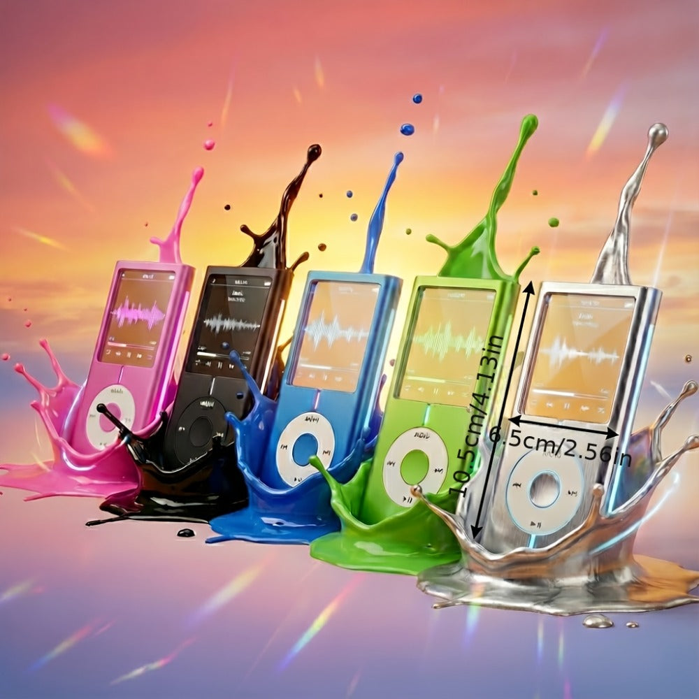 Portable MP3 and MP4 Player with 128GB Card Support, 1.8-Inch Screen and Five Color Options