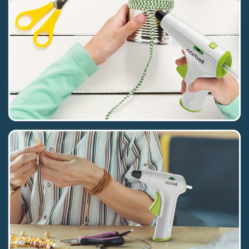 Cordless Hot Glue Gun Fast Heating USB Rechargeable 2000mAh, 12-Second Heat-Up, Anti-Drip Nozzle