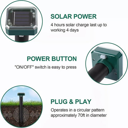 Outdoor Solar Lights for Yard, Solar Outdoor Lights for Garden, LED Landscape Path Lights IP44, Solar Lawn Projection Lights for Yard