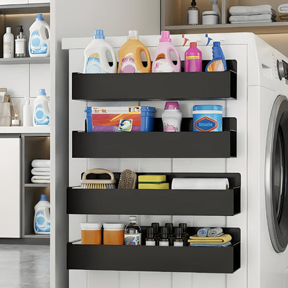 Magnetic Storage Box Organizer for Refrigerator, Washing Machine & Coffee Machine – Strong Magnetic Adsorption No-Drill Spice Rack & Kitchen