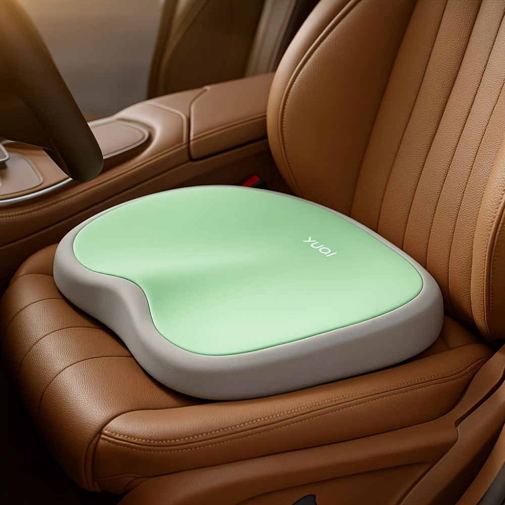 Memory Foam Seat Cushion with Adjustable Hip & Lumbar Support, Ergonomic Car Seat Pad for Long-Distance Driving, Office Chair & Home Use