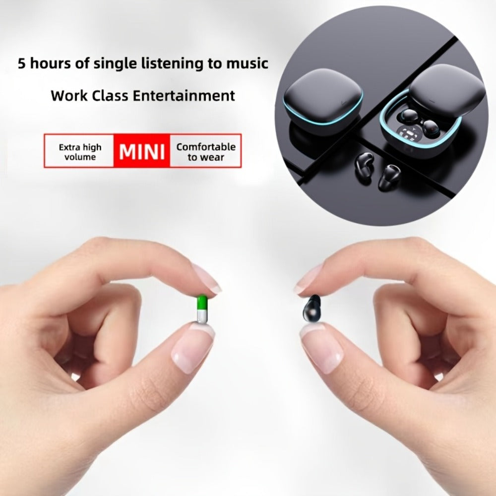 Smallest Invisible Mini Spy Earpiece Wireless for Bedside Audio, Alarms and Room Entertainment