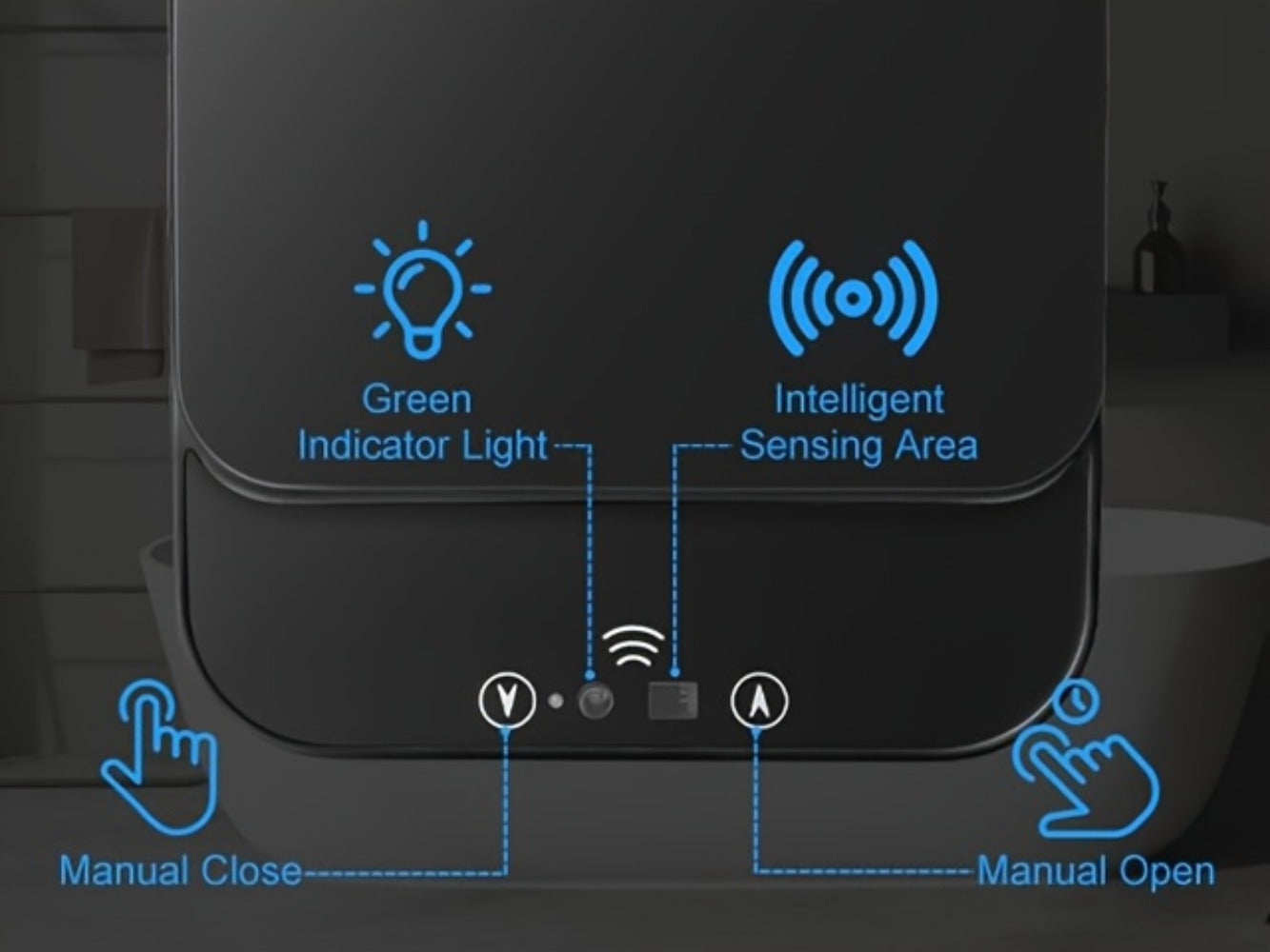 Motion Sensor Trash Can 2-Pack, 2.8 Gallon Touchless Slim Garbage Can with Auto Lid for an Everyday Personal Care Routine