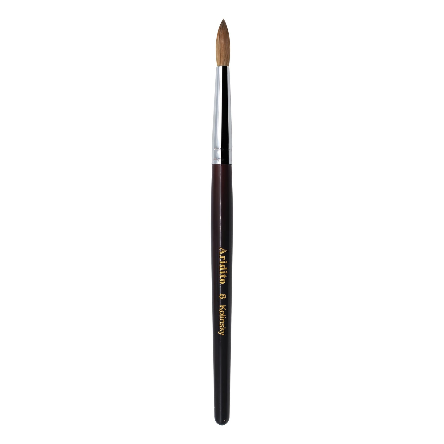 Kolinsky Acrylic Nail Brush Round Head Red Wine Wooden Handle – Professional Brush for Acrylic Extension Nail Art Sculpting & Manicure