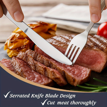 Stainless Steel Flatware Set in 60- or 90-Piece Silver Configurations with Five-Piece Place Settings
