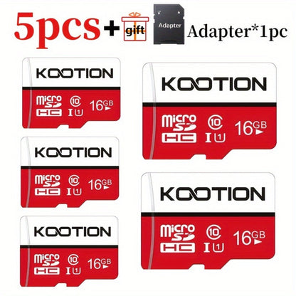 A1 C10 U1 Micro SD Card 5 Pack TF Memory Card 90MB/s High Speed 128MB to 128GB SDXC for Security for an Everyday Personal Care Routine