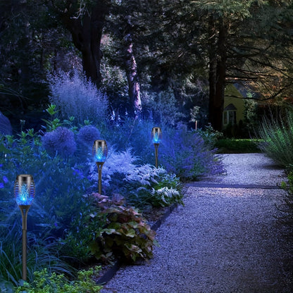 Solar Torch Lights Flickering Flame Outdoor, Dancing Flame Solar Garden Lights, Landscape Pathway Torch for Garden