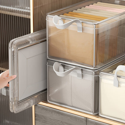 26L Foldable Storage Box Set with Steel Frame, Clear Panels and One- or Four-Piece Options