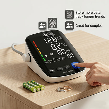 Blood Pressure Monitor Upper Arm - Digital BP Machine, Large Display, 2-4 User Memory 199 Readings