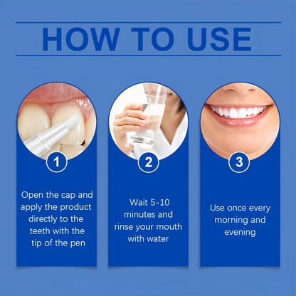 Teeth Whitening Pen 2-Pack, Gluten-Free Gel Formula for Yellow Teeth, Gentle Deep Cleaning & Bright White Smile
