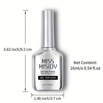 Soak-Off Gel Top Coat and Base Coat Set 2Pcs Super Shine Mirror Finish Long Lasting LED UV Lamp Gel Polish Foundation Seal Manicure Kit Nail