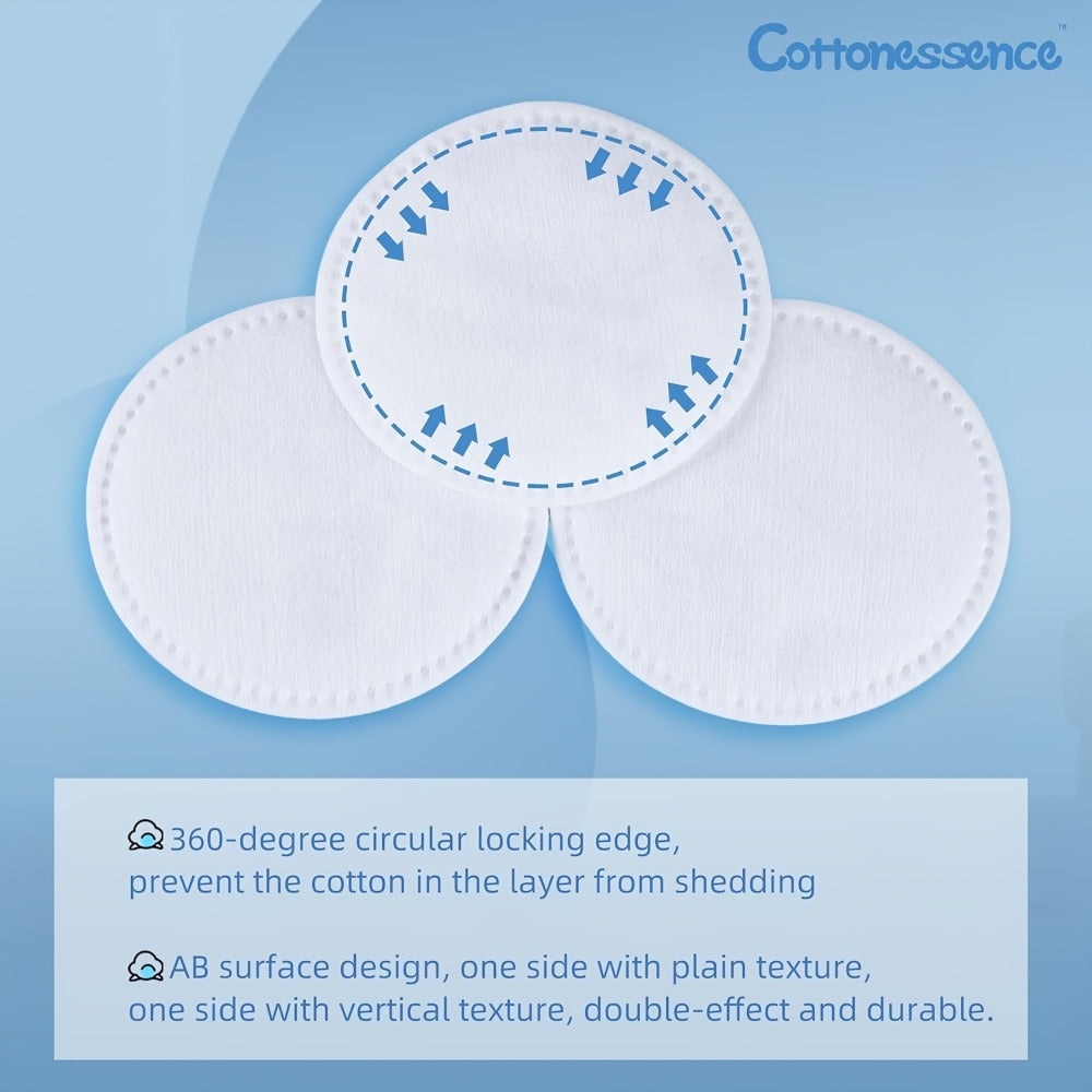 Makeup Remover Pads 600 Count Soft Hypoallergenic Lint-Free Cotton Rounds 360 Locking Edge Unscented Absorbent Disposable Face Pads