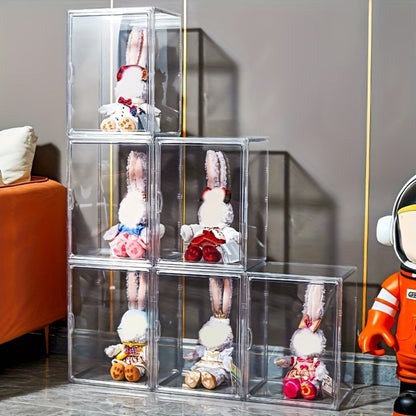 Labubu Display Case XXL Acrylic with Magnetic Door – Clear Dust-Free Showcase Box for Labubu Figures Plushies Action Figures Collectibles