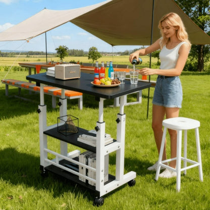 24-Inch Heavy-Duty Folding Table, Foldable Card Table for Patio detail image - detail view 11
